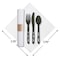 Hoffmaster 7.75" x 7.75" Pre-rolled White Napkins and Black Cutlery PK 50 PK 120025 - alternate 2